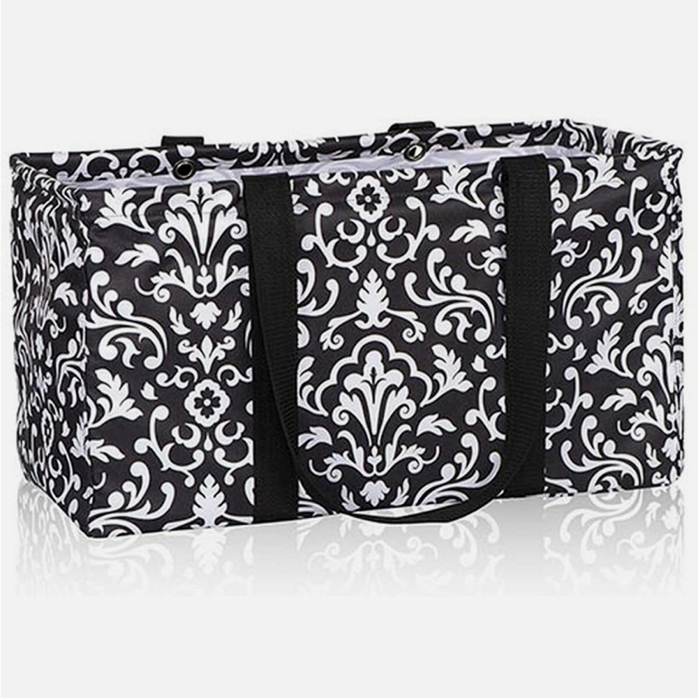 Thirty-One Black and White Patterned XL utility two bag